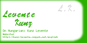 levente kunz business card